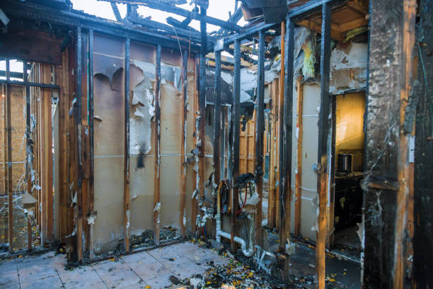 Professional Fire Damage Removal technician working in Roland, AR